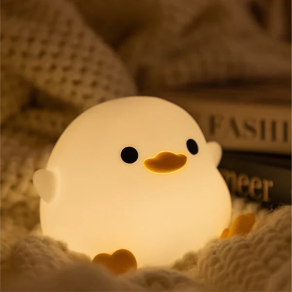 MyFluff 🦆Kawaii Flower Duck LED Squishy Night Light For Gift USB Rechargeable Duck Lamp