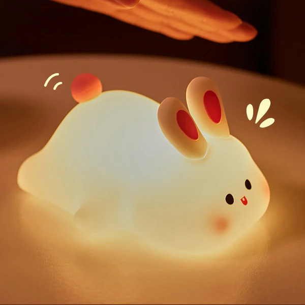 MyFluff 🐰Cute Rabbit LED Squishy Tap Tap Night Light Lamp