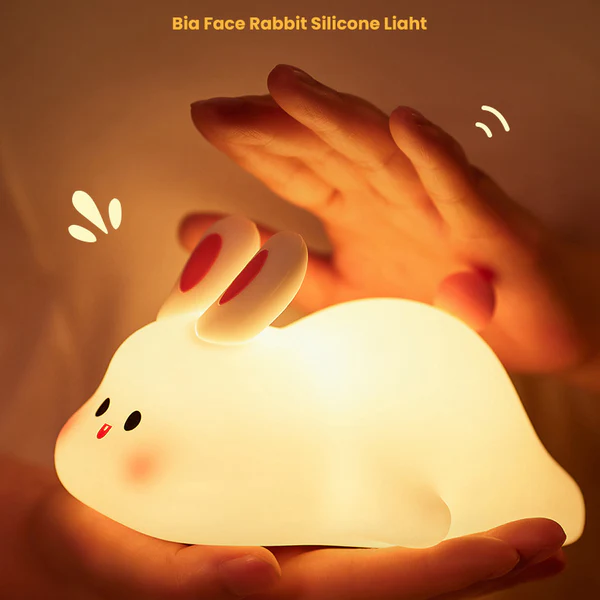 MyFluff 🐰Cute Rabbit LED Squishy Tap Tap Night Light Lamp